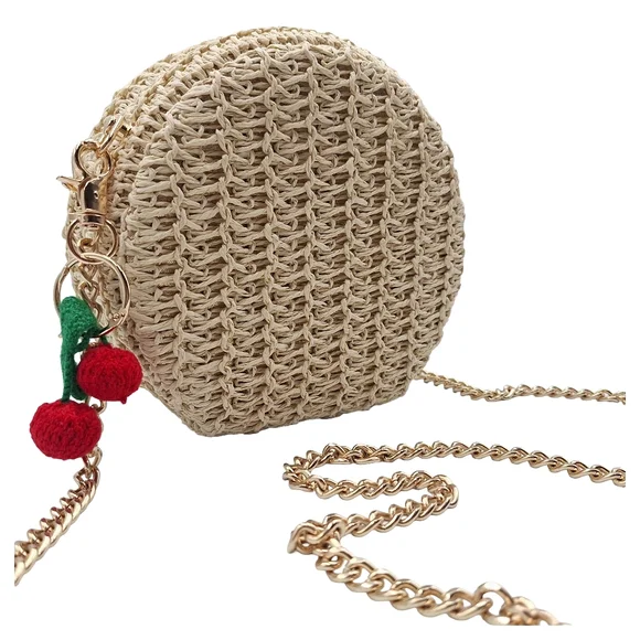Haute Hippie Natural Raffia Round Crossbody Bag - Picture 3 of 13